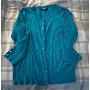 Blue Large Express Cardigan Sweater